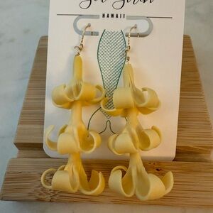 Yellow Floral Earrings